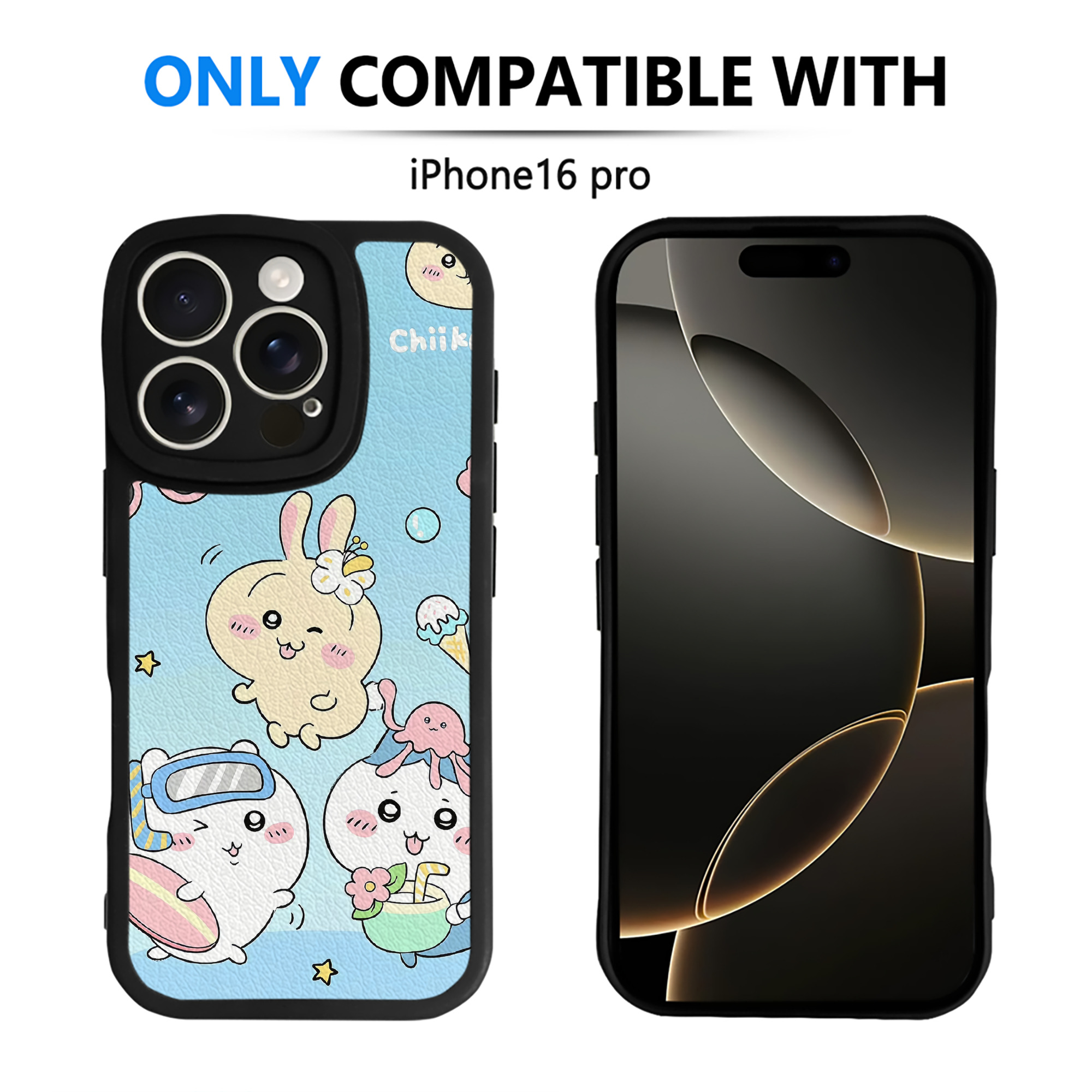 （画像用） ちいかわ Chii-kawa 【iPhone 16シリーズ対応】シリコンスマホケース（レザー調） 材質：シリコン